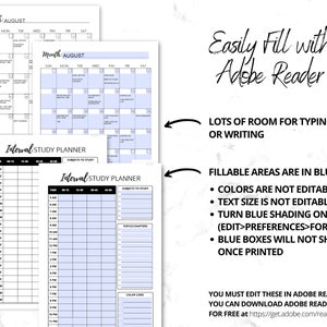 Printable Student Exam Planner Kit: College Study Guide (Digital Download) image 5