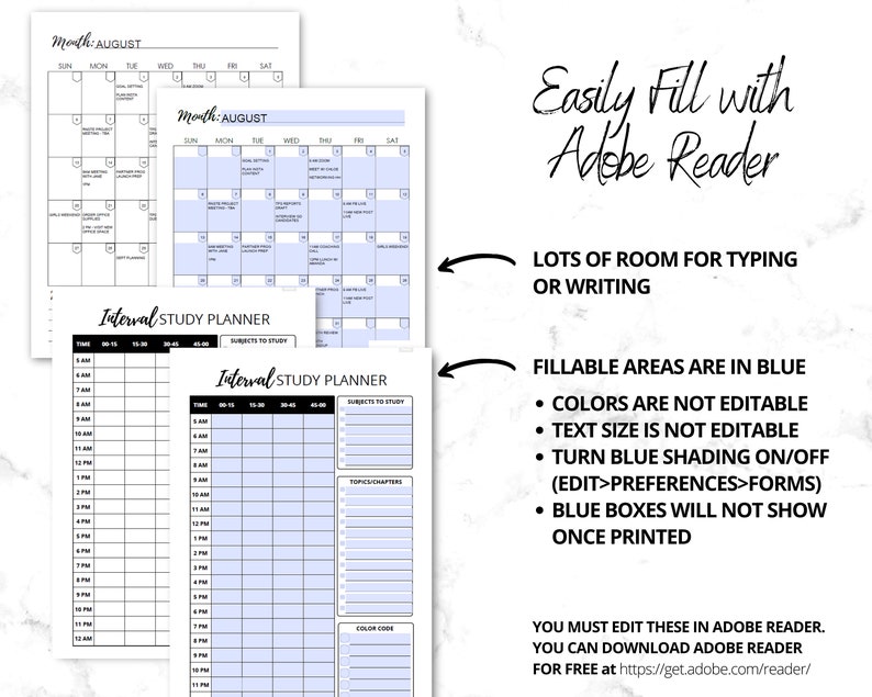 Printable Student Exam Planner Kit: College Study Guide (Digital Download) image 5