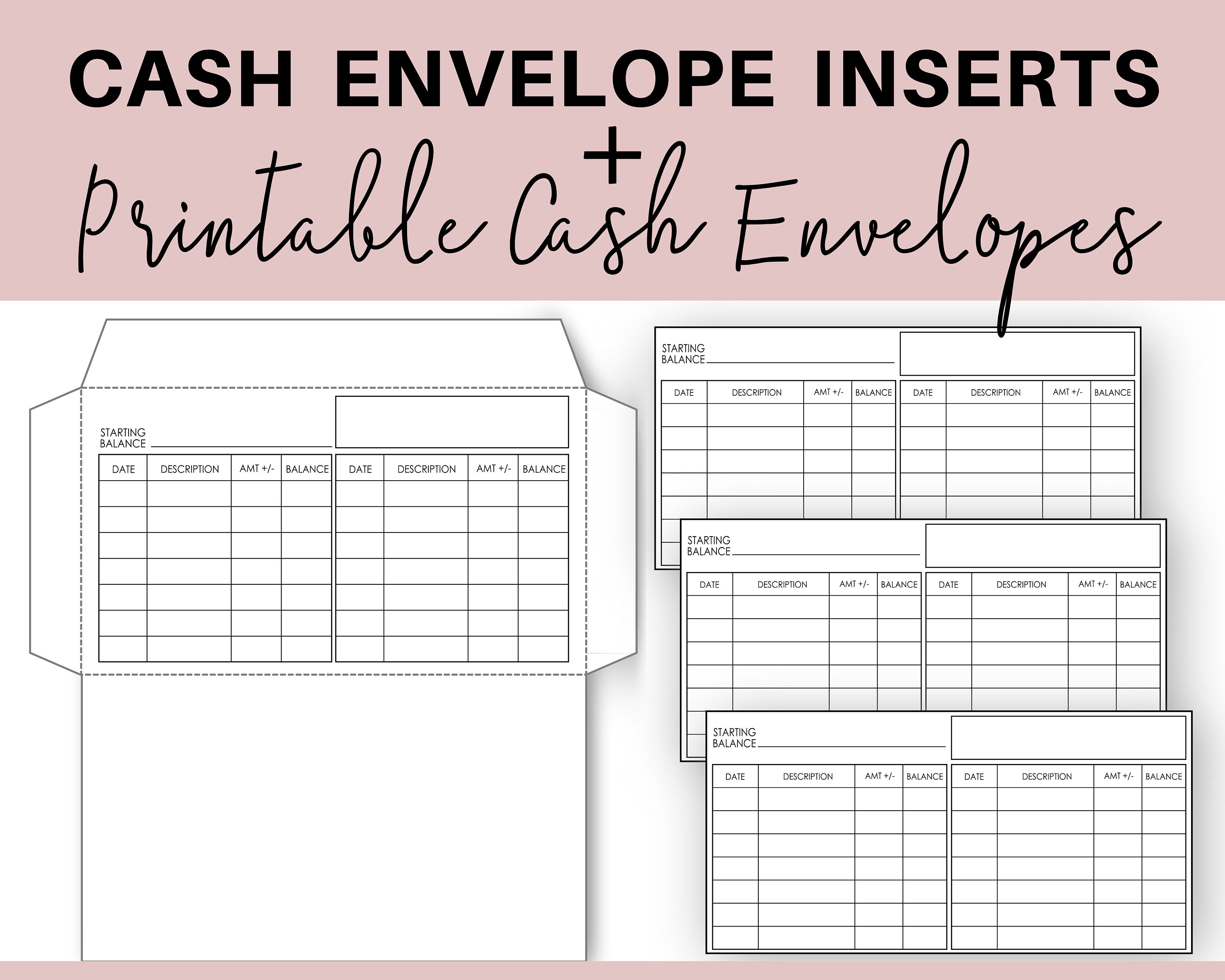 Cash Envelope System, Printable Cash Envelope Inserts, Budgeting ...
