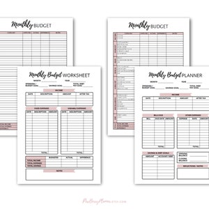 Financial Planner Printable, Budget Planner Printables, Monthly Budget ...