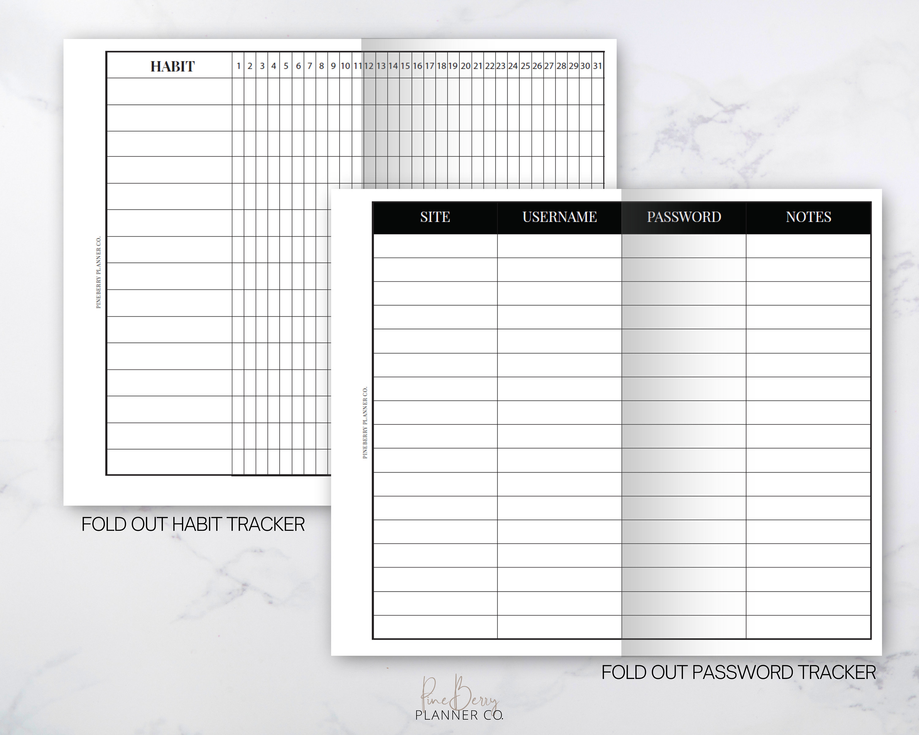 Pocket Planner Printables Pocket Planner Inserts Bundle: - Etsy
