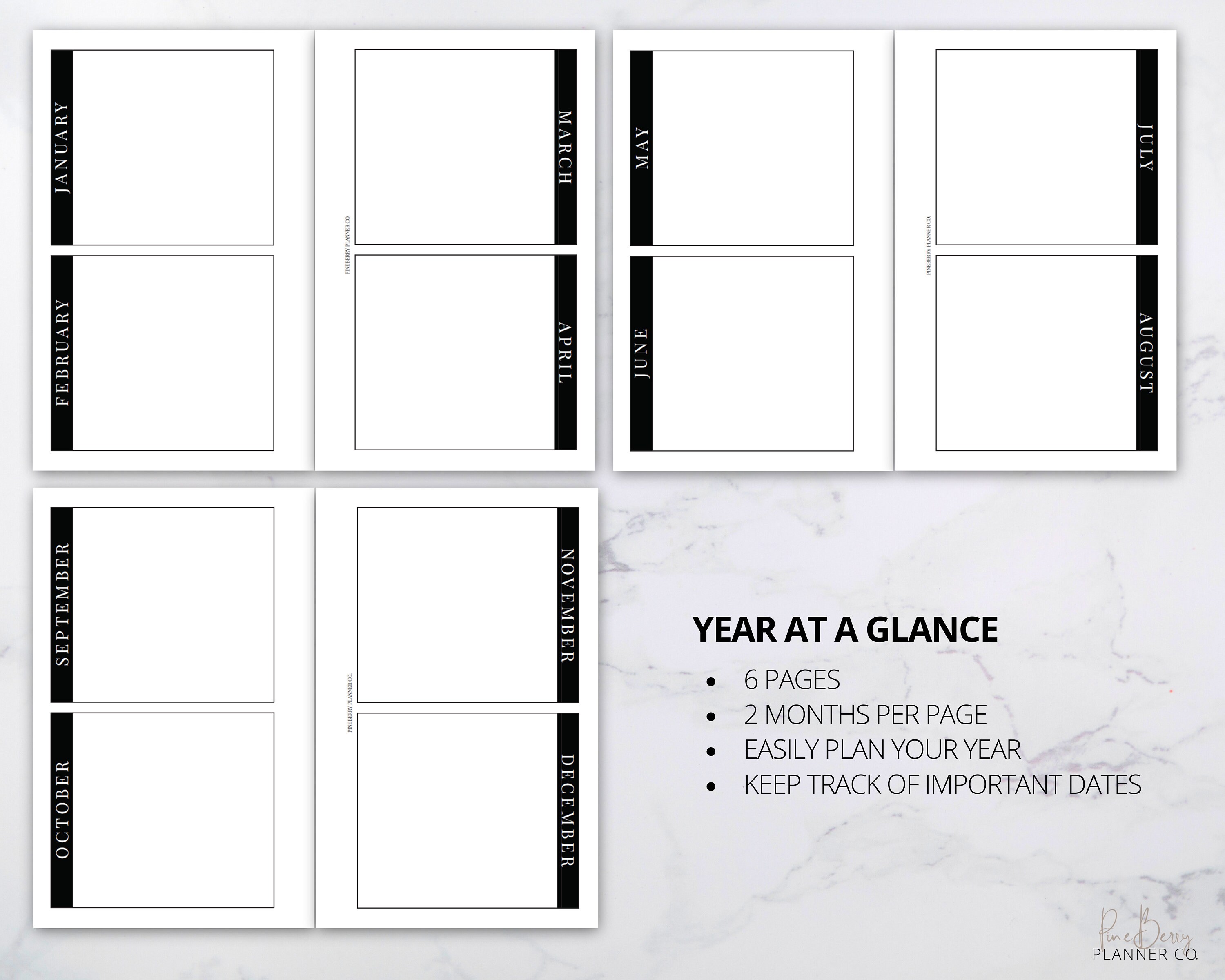 Pocket Planner Printables Pocket Planner Inserts Bundle: - Etsy