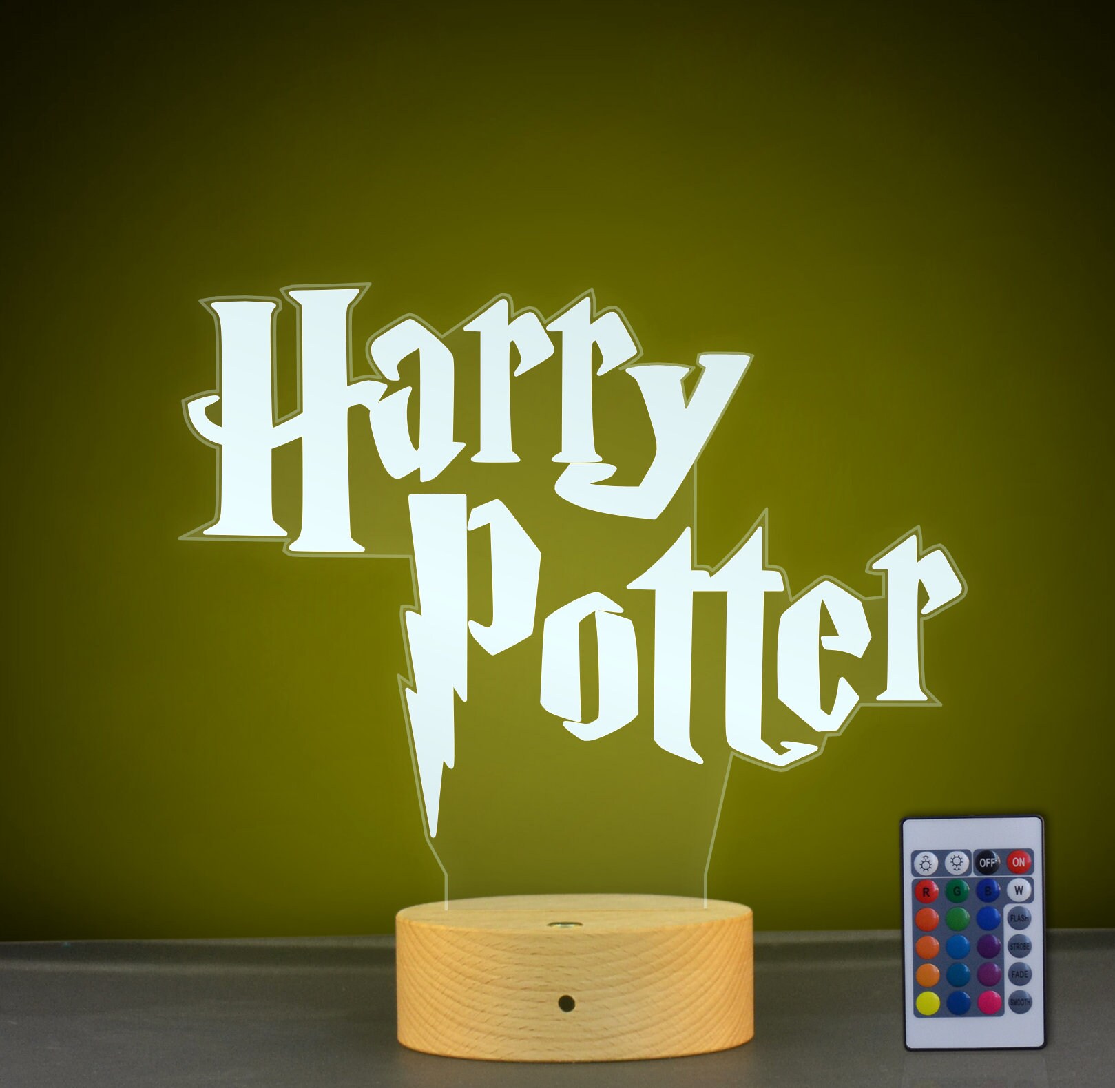 Harry Potter Logo Icon 3D Led Night Light RGB Night Lamp Etsy