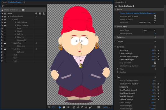 Adobe Character Animator Puppet Sheila Broflovski - Etsy Adobe Character Animator Puppet Sheila Broflovski - Etsy