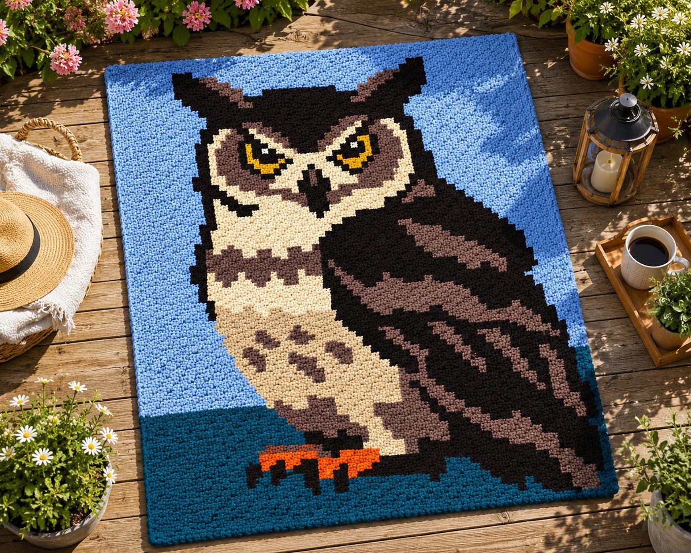 30 Owl Blanket Crochet Patterns for Cozy Gifting and Woodland Charm 33 Modern Owl C2C Graphghan
