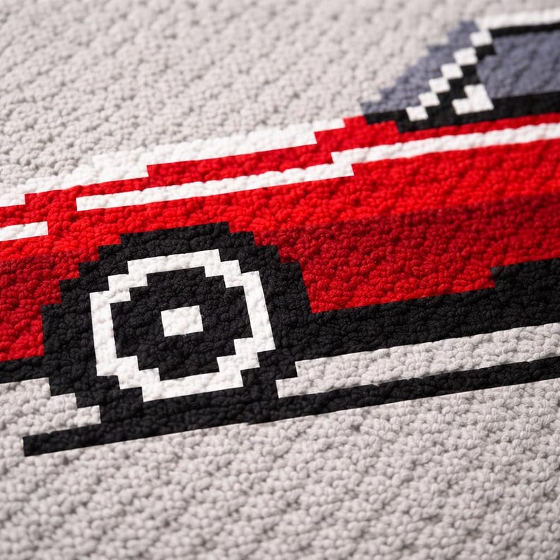 Vintage Car C2C Crochet Blanket Pattern, Classic Muscle Car Graphghan (Instant Download) image 4