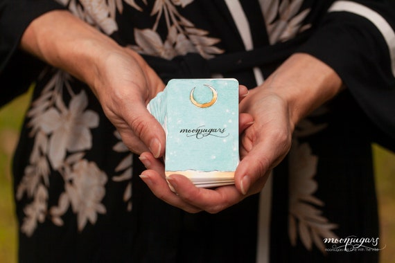 MOONSUGARS | meditation cards | affirmation cards | night mantra card set | moon prayer card | nature | watercolor | gift | mother