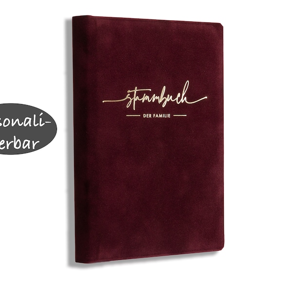 Family album | customizable | Bordeaux velvet | Wedding album | includes insert | various sizes, Roja series