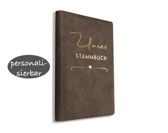 Hochzeit Kraftpapier myindividoo Stammbuch Vintage Familienstammbuch braun rustikal Spitze