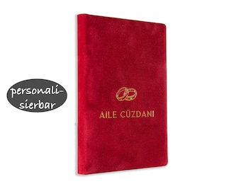 Stammbuch Aile Cüzdani Rot, Format: Klassisch Serie Rosli, Personalisierbar