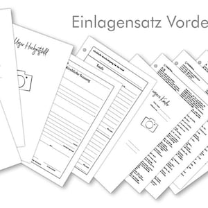 Stammbuch zur Hochzeit in Grau aus Samt, Standesamt und Kirche, Format: Klassisch, A5 und A4, Serie Liya, personalisierbar Bild 7