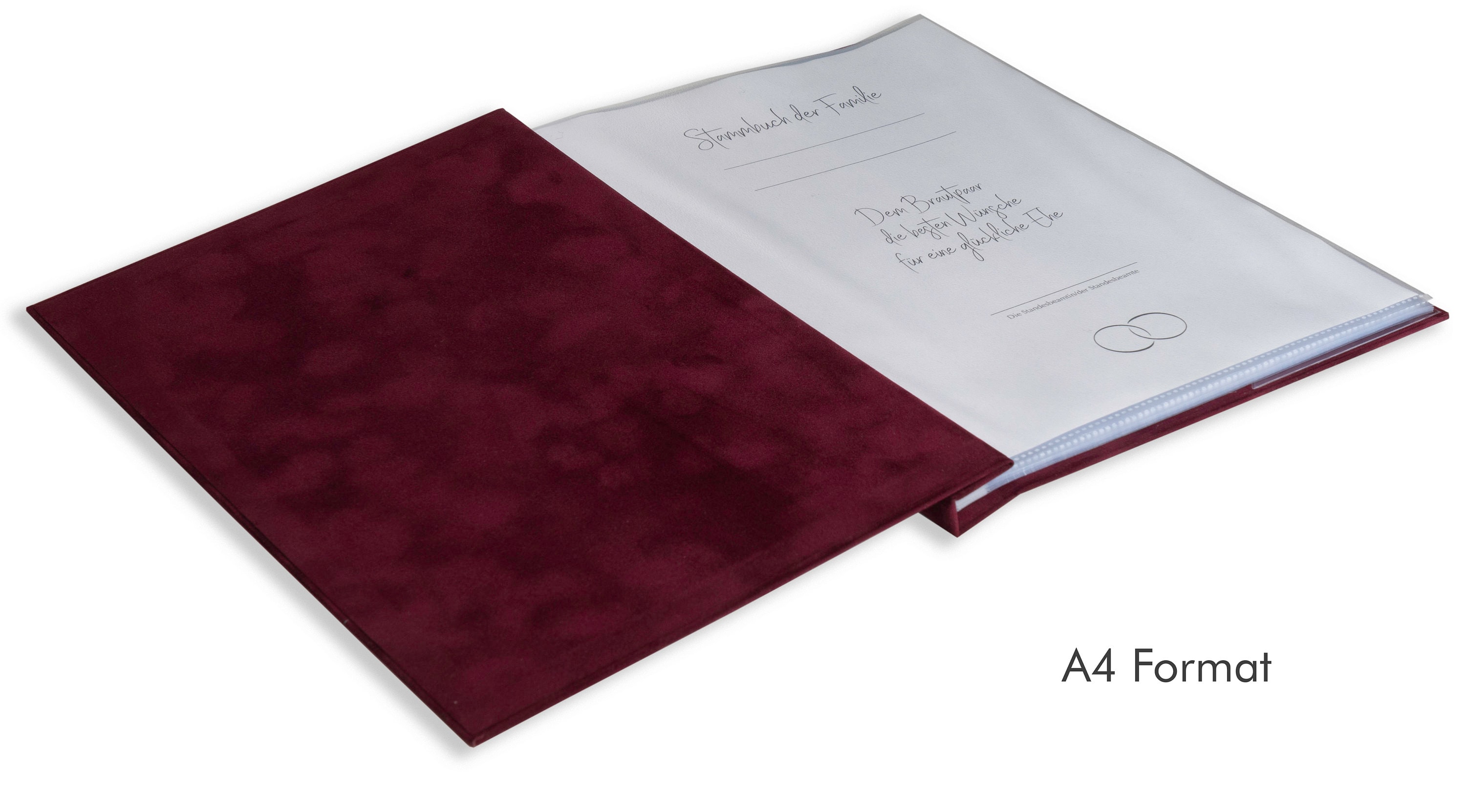 Libro Di Famiglia Turco Aile Cüzdani | Libro Genealogico In Velluto Bordeaux Con Stampa Oro, 14 Pagine, Realizzato A Mano In Germania - 5