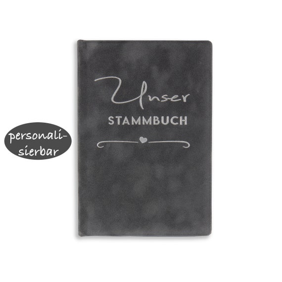 P-008-1 Qualit/ätspr/ägung von Hand Stammbuch personalisiert Bordeaux Samt Trauung Standesamt und Kirche 1 Zeile