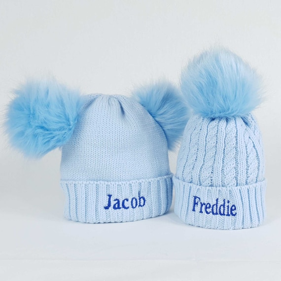 personalised baby bobble hat