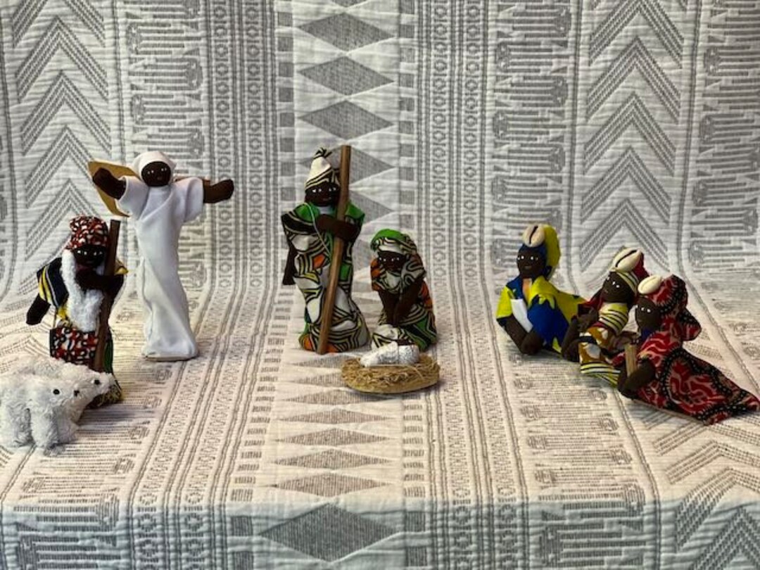 Primative Nativity SALE in JULY 20% off Nativity Hand Made in Liberia West Africa by Eva ...