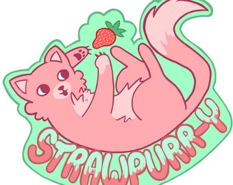 Strawberry Cat Sticker