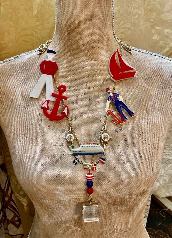 Ahoy! Bon Voyage! Cruising! Necklace              