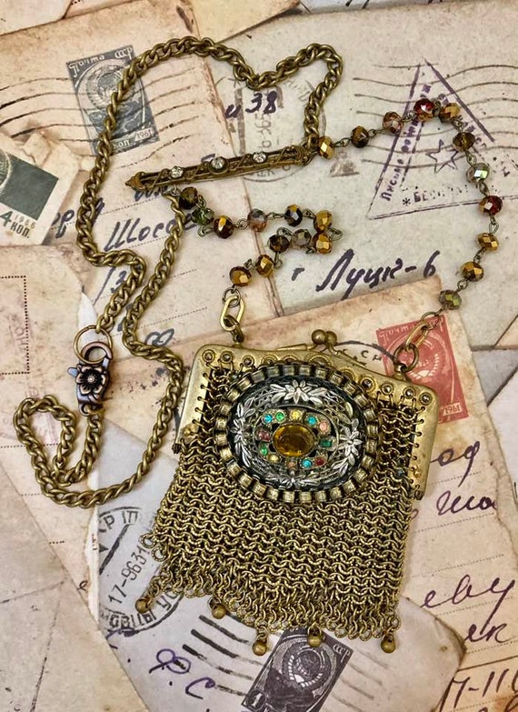 Victorian Dance Purse Necklace                   … - image 8