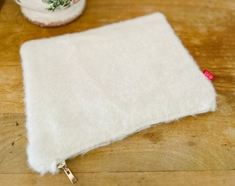 Pochette laine Mohair blanche Myla