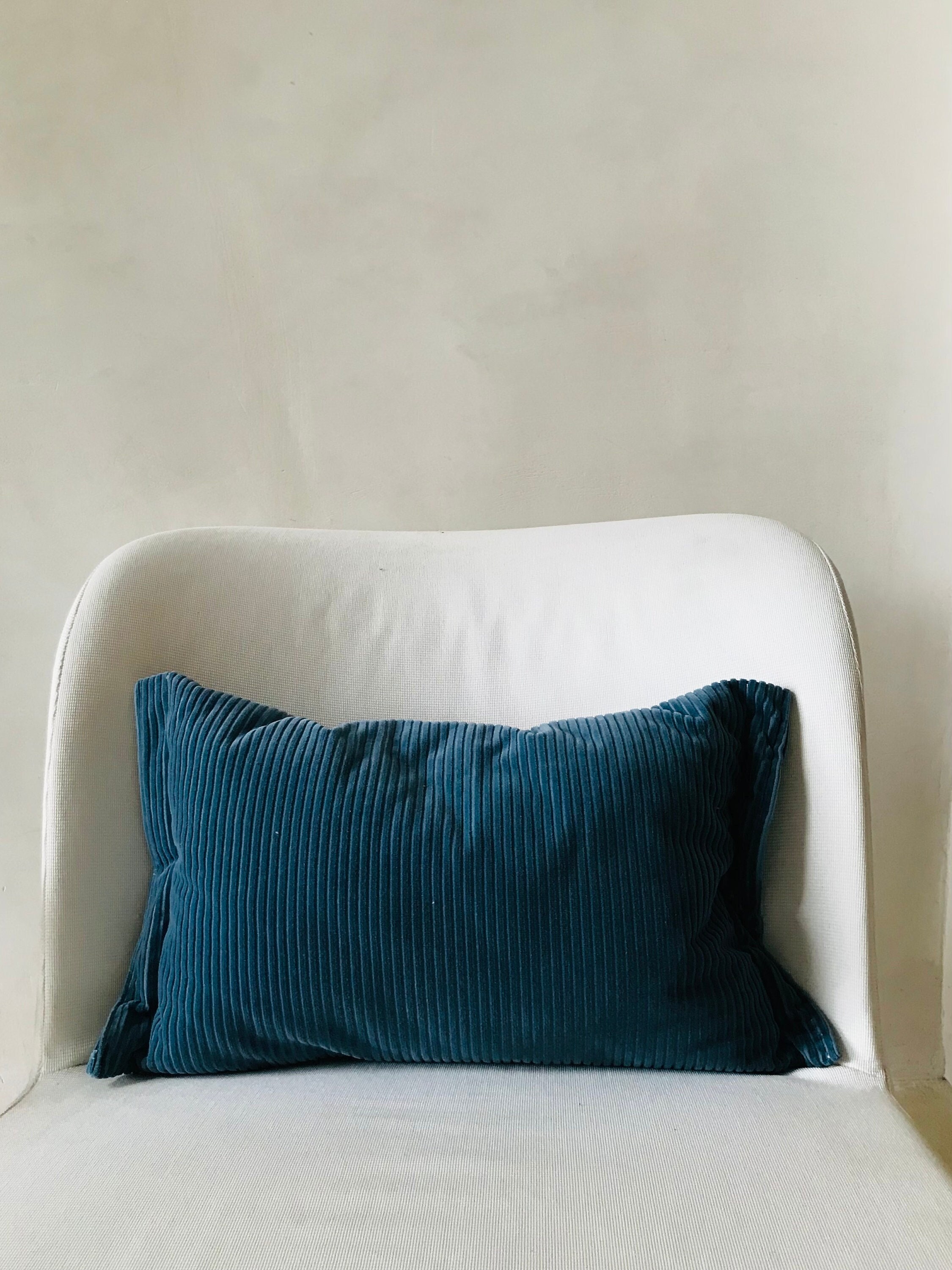 Coussin Scandinave Velours Côtelé Vintage 1950