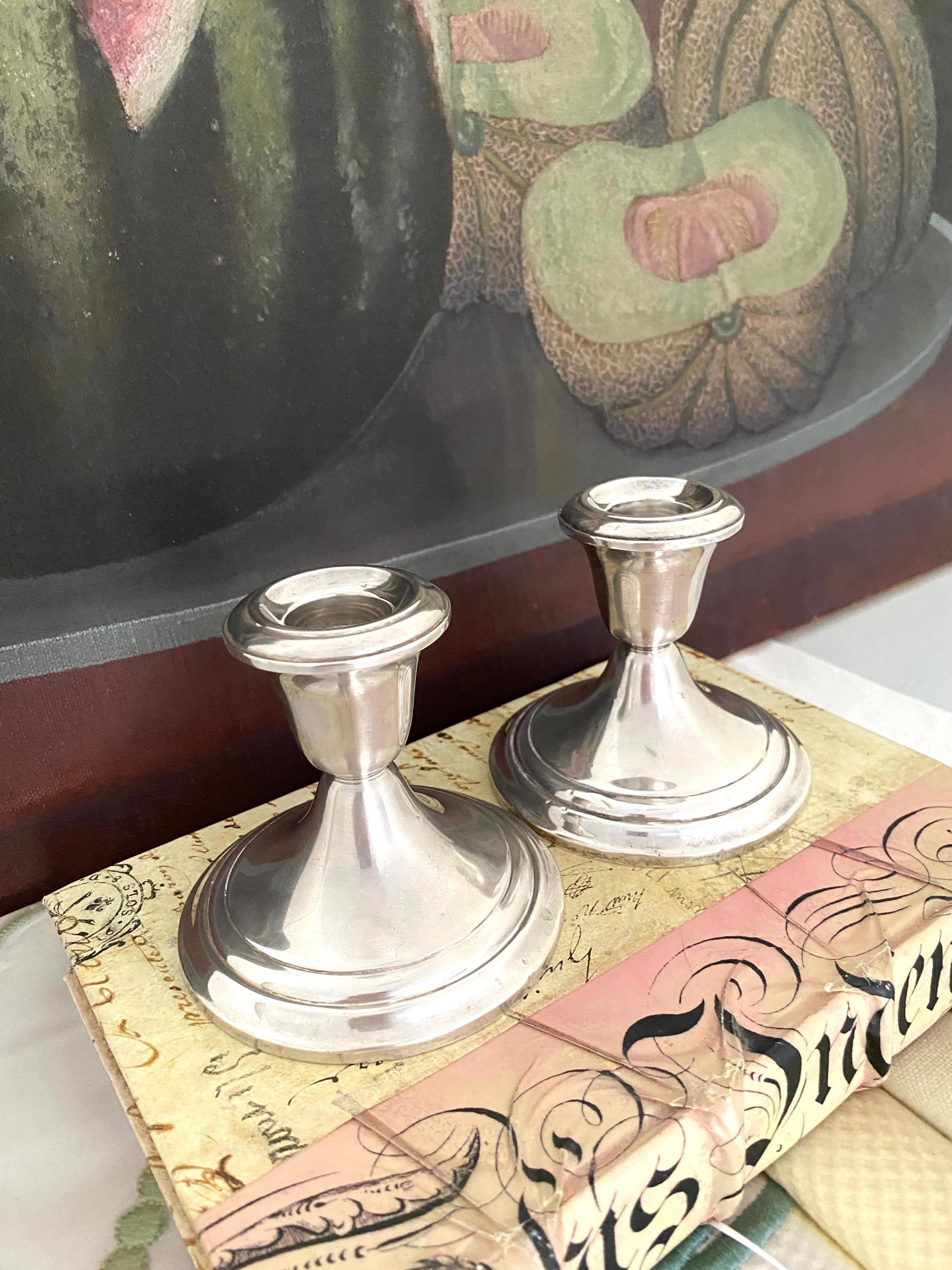 Vintage Gorham Sterling Silver Candlesticks - Etsy