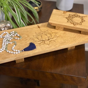 Handmade Meditation Altar Set/ Personalized Table Meditation Shrine/ Zen Puja table. Puja pedestal. Prayer table. image 7