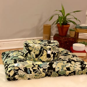 Meditation Cushion/Zafu/ All Natural Buckwheat Hulls, Handmade in Canada