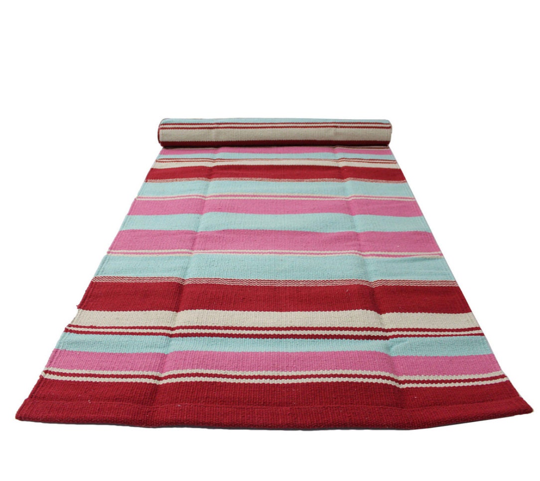 Handmade Cotton Yoga Mat/ Mysore Yoga Rug/ Traditional Etsy