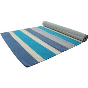 Handmade Cotton Yoga Mat/ Mysore Yoga Rug/ Traditional Ashtanga Yoga Mat/ Hand Loomed Yoga Mat