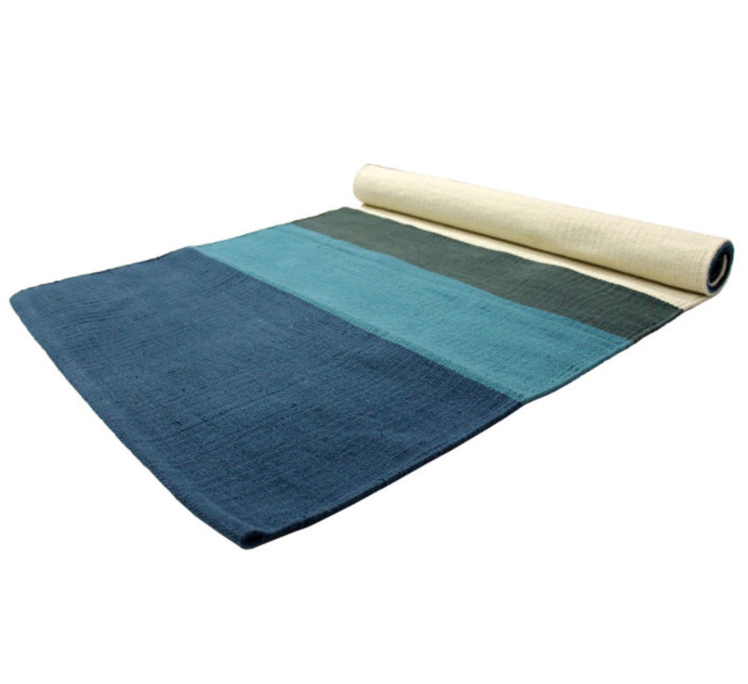 Handmade Cotton Yoga Mat/ Mysore Yoga Rug/ Traditional Ashtanga Yoga Mat/  Hand Loomed Yoga Mat -  Canada