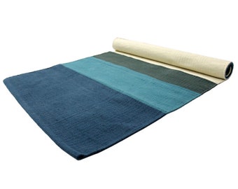 Handmade Cotton Yoga Mat/ Mysore Yoga Rug/ Traditional Ashtanga Yoga Mat/ Hand Loomed Yoga Mat
