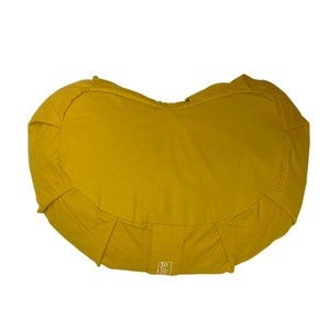 Crescent Meditation Cushion/Zafu/Halfmoon Meditation Cushion All Natural Buckwheat Hulls, Handmade in Canada