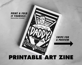 Daddy Zine: A Mini Gay Art Collection | Single Page Zine, Nude Illustration, Artbook, Printable Queer Zine, Instant DIGITAL DOWNLOAD