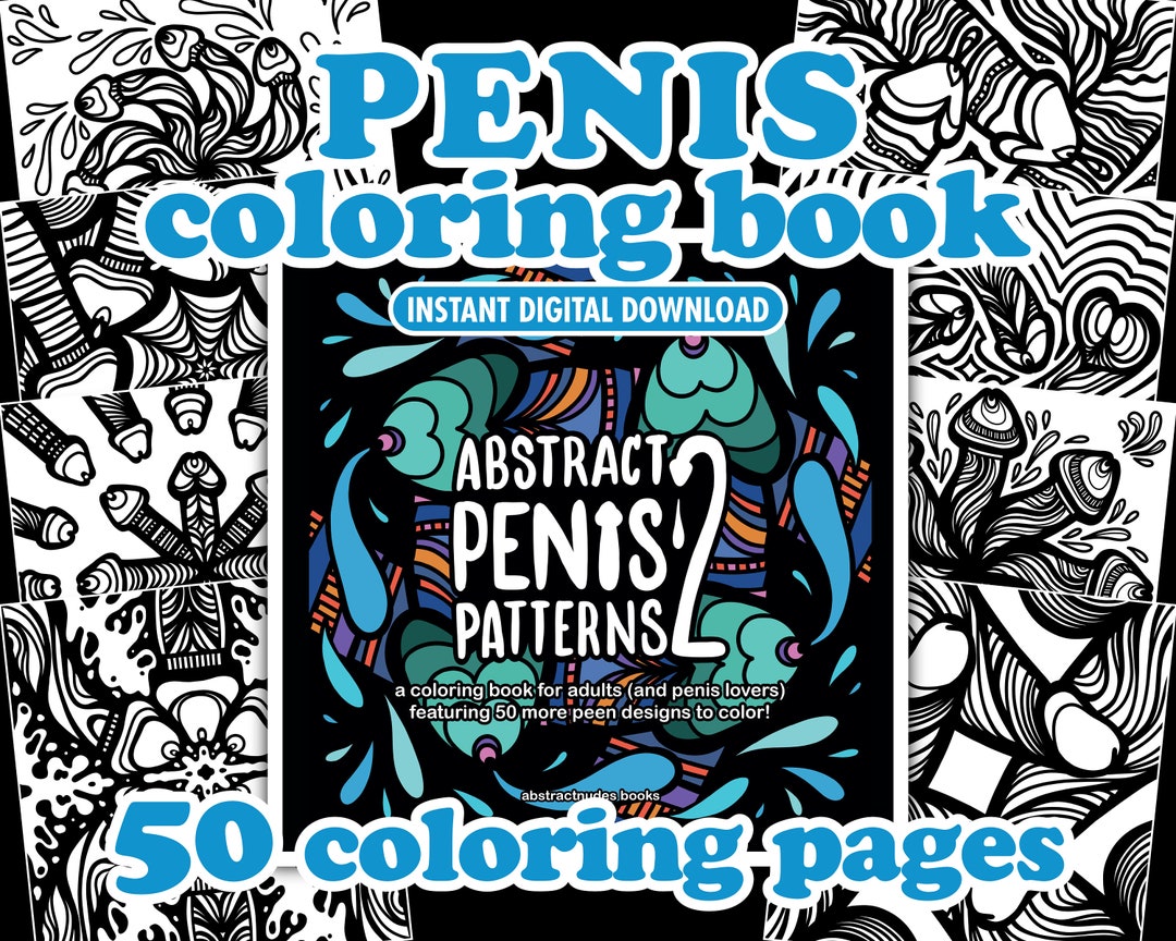 Abstract Penis Patterns 2: Penis Coloring Book 50 Printable Coloring ...