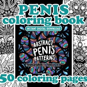 Abstract Penis Patterns: Penis Coloring Book 50 Printable Coloring ...
