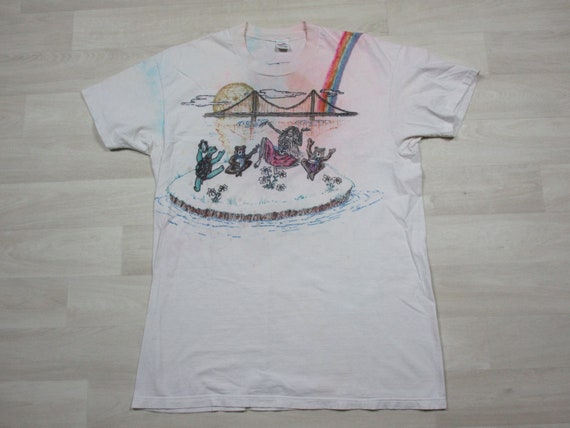 Vintage Grateful Dead T-Shirt (XL) Hand-Drawn Art… - image 2