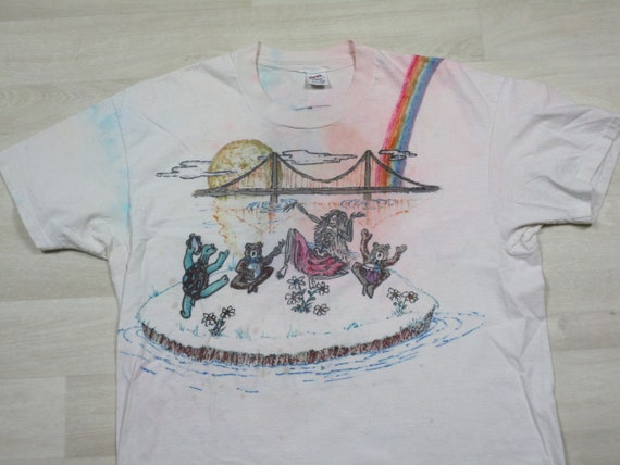 Vintage Grateful Dead T-Shirt (XL) Hand-Drawn Art… - image 3