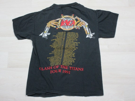 Vintage 1991 SLAYER Clash Of The Titans T-Shirt Original - Etsy 日本