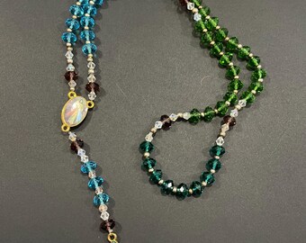 Blessed Rosary Necklace- One of a Kind Assorted Colors - Handmade by Ana Febus
