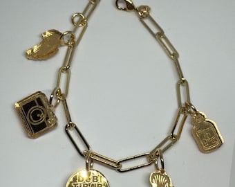 Pal Super Bowl | DtMF Golden Acrylic Chams and 14k Gold Filled Bracelet | Bad Bunny