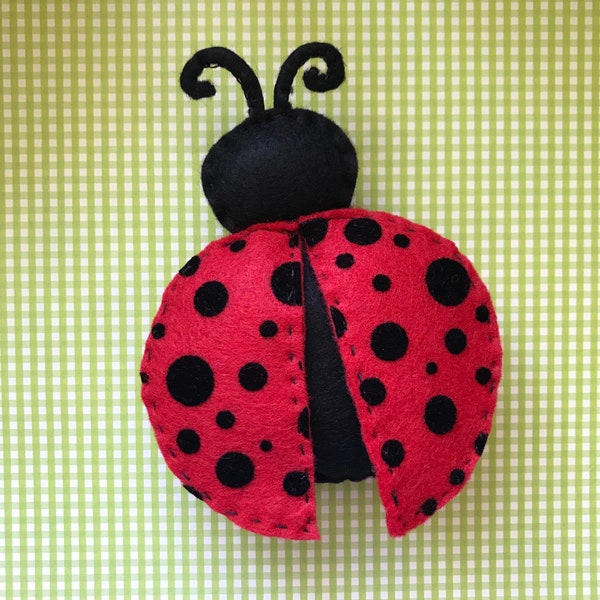 Felt Ladybug Plushie Pattern