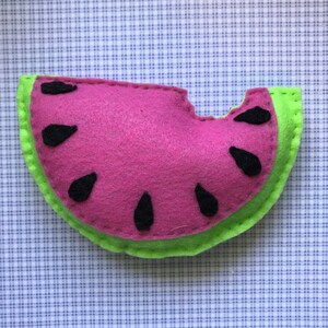Felt Watermelon Slice Plushie Pattern