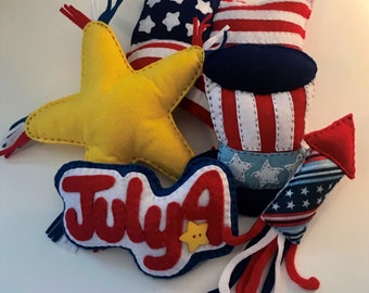 Felt 4th of July Plushie Patterns