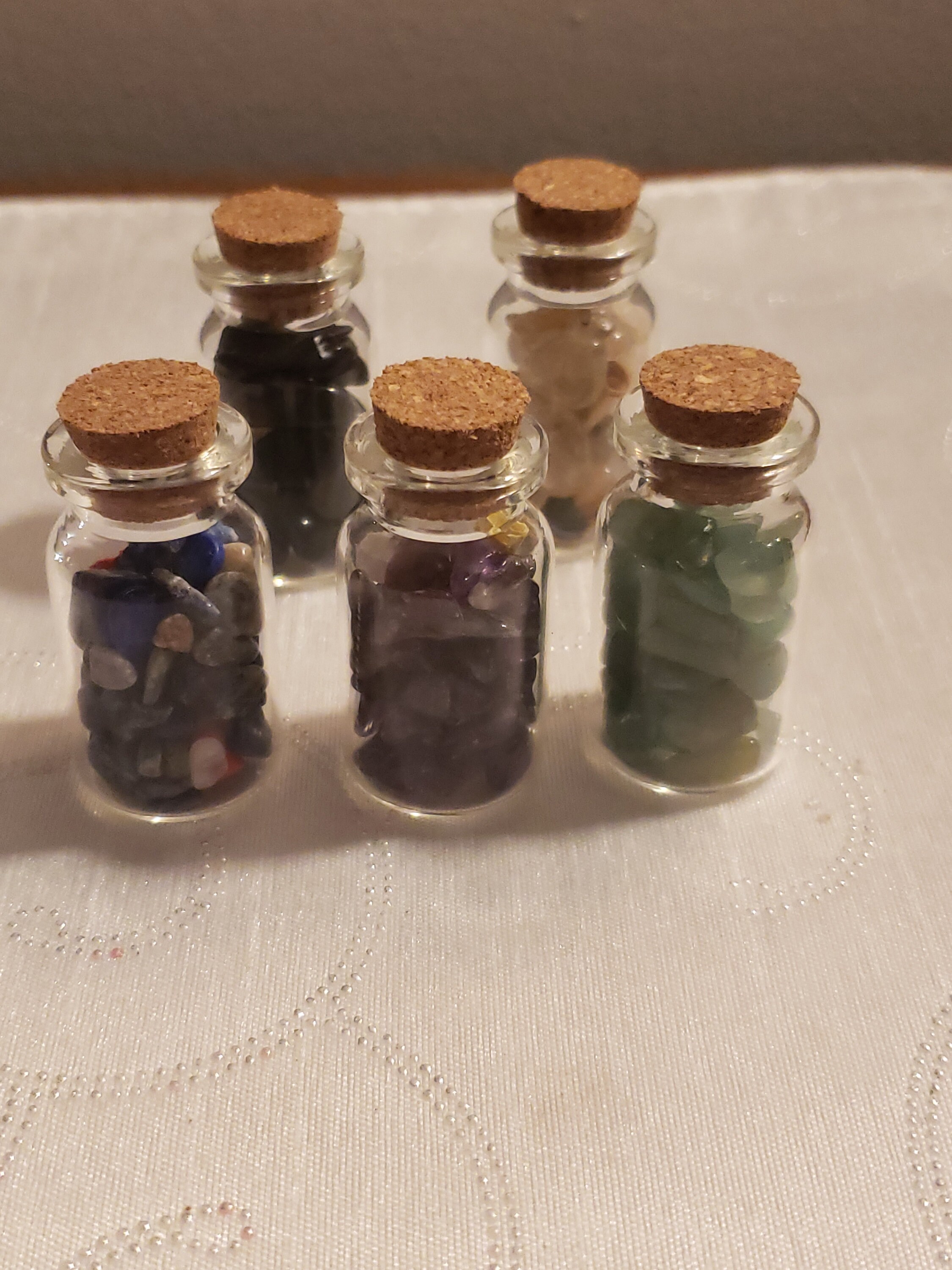 mini gemstone bottles