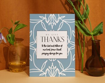 CHRISTIAN THANKS CARD | Praying for you | Christian Friendship/Appreciation Card | Thank You/Greetings Card | Fellowship and Encouragement