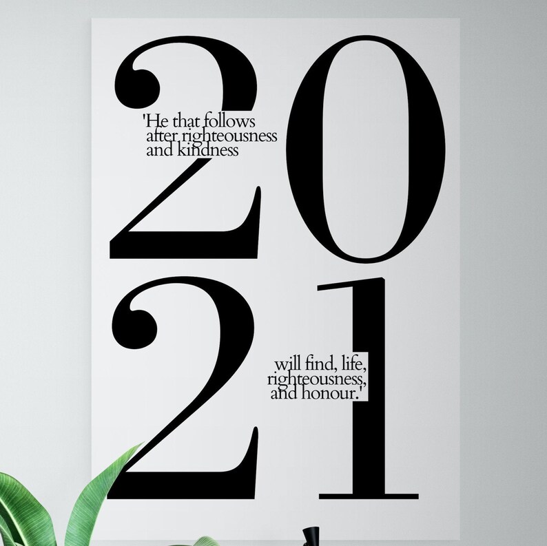 2021 Proverbs 21 Christian New Year or Christmas Gift | Etsy
