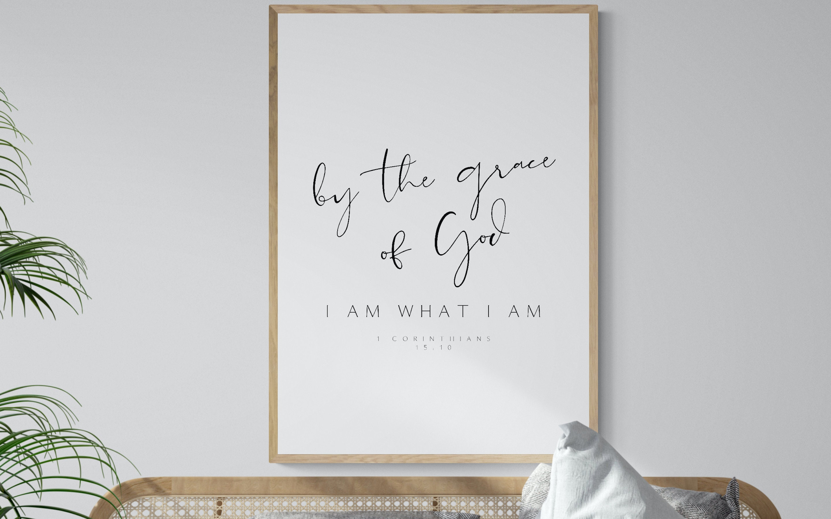 By the Grace of God I Am What I Am Modern Minimalist - Etsy
