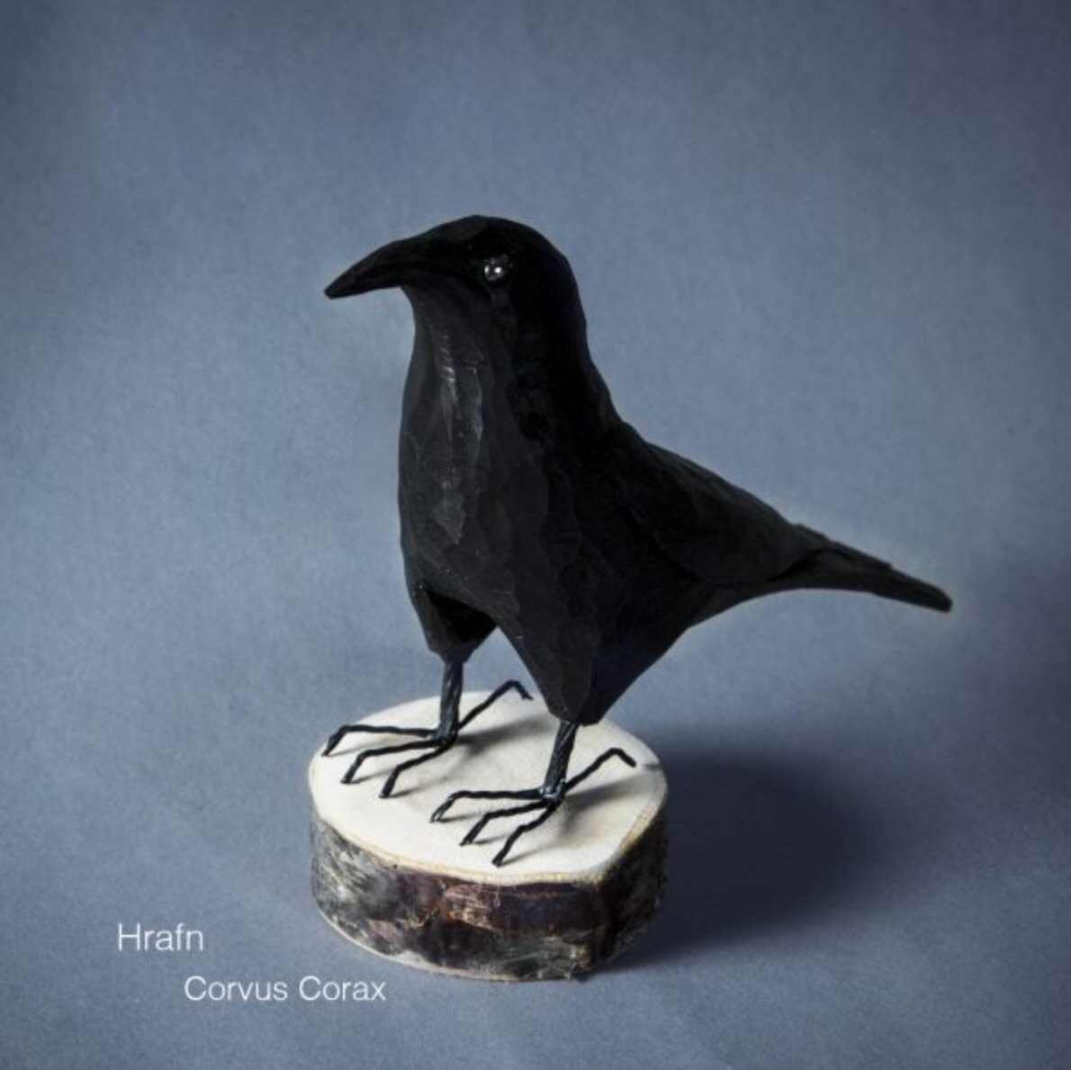 Hand Carved Icelandic Raven / Crow