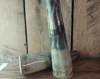 Stoneware Olive Oil & Vinegar Cruets: Brownstone Serving Pourers