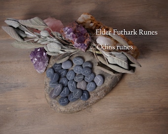 Hand crafted, EXTRA small elder futhark runes, odin runes, hand carved, made to order, charged for healing & divination for buyer!!